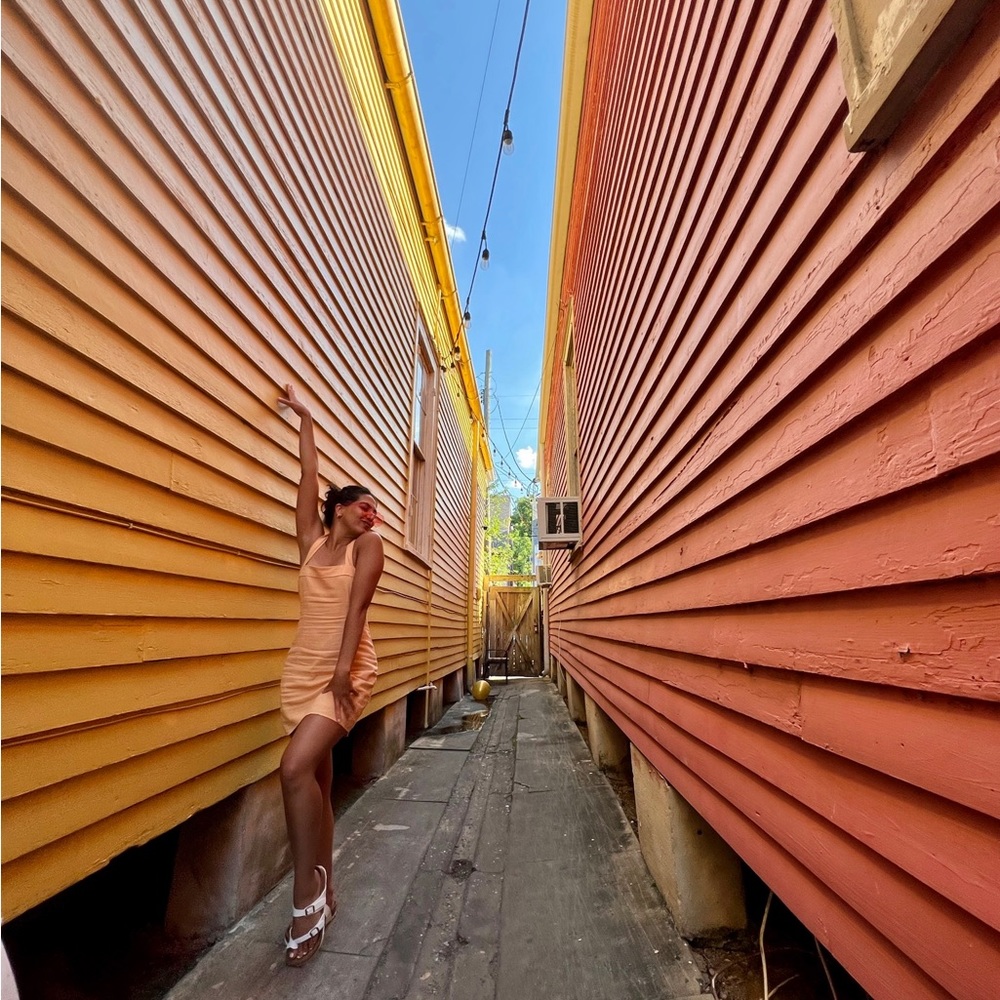 Abercrombie orange summer dress